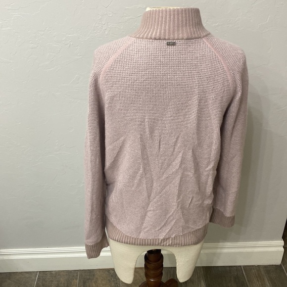 St.John pink sparkle waffle knit bomber jacket size P - Picture 2 of 16